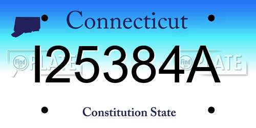 I25384A Connecticut License Plate