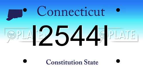 I2544I Connecticut License Plate
