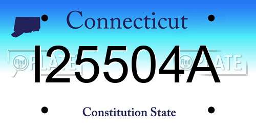I25504A Connecticut License Plate