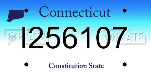 I256107 Connecticut License Plate