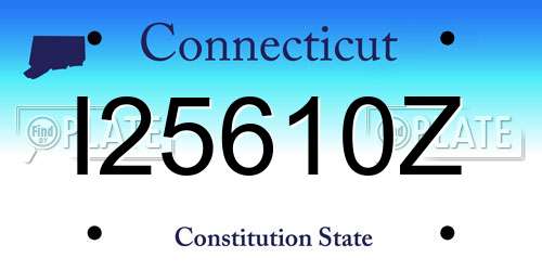I25610Z Connecticut License Plate