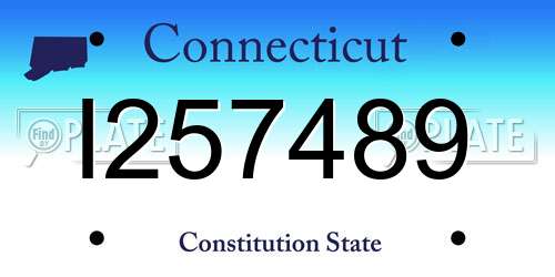 I257489 Connecticut License Plate
