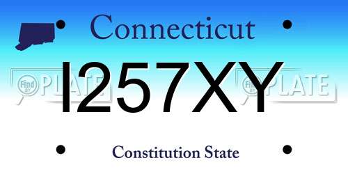 I257XY Connecticut License Plate