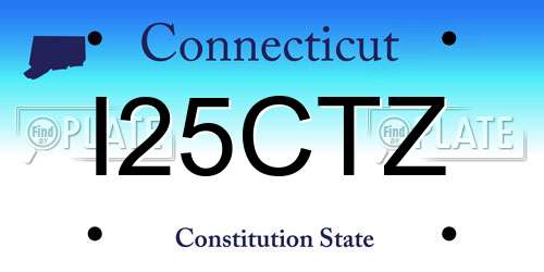 I25CTZ Connecticut License Plate