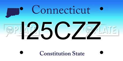I25CZZ Connecticut License Plate