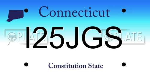 I25JGS Connecticut License Plate