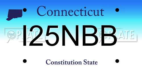 I25NBB Connecticut License Plate