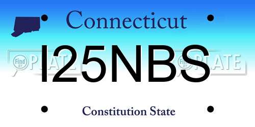I25NBS Connecticut License Plate
