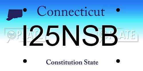 I25NSB Connecticut License Plate