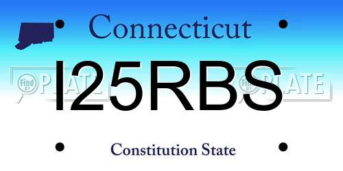 I25RBS Connecticut License Plate