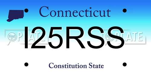 I25RSS Connecticut License Plate
