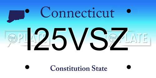 I25VSZ Connecticut License Plate