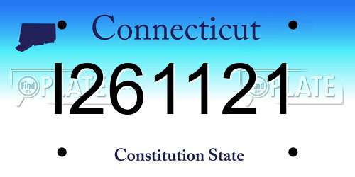 I261121 Connecticut License Plate