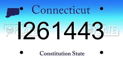 I261443 Connecticut License Plate
