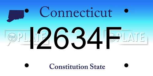 I2634F Connecticut License Plate