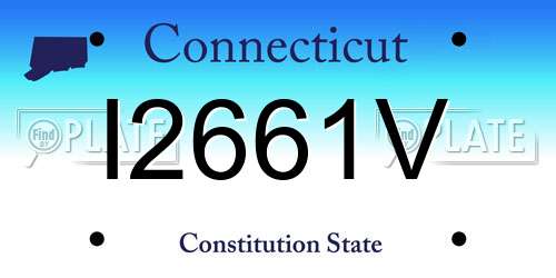 I2661V Connecticut License Plate