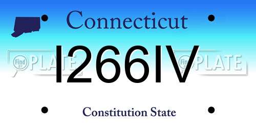 I266IV Connecticut License Plate