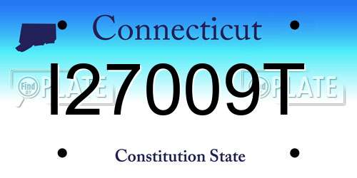 I27009T Connecticut License Plate