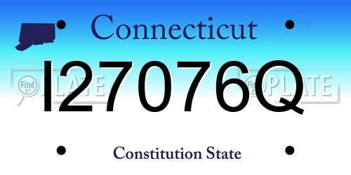 I27076Q Connecticut License Plate