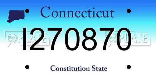 I270870 Connecticut License Plate