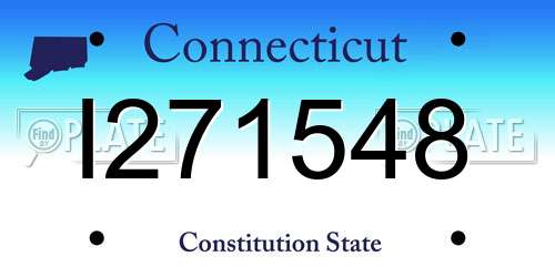 I271548 Connecticut License Plate