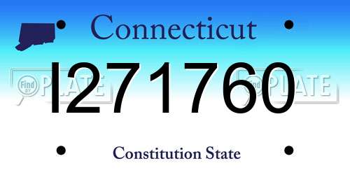 I271760 Connecticut License Plate