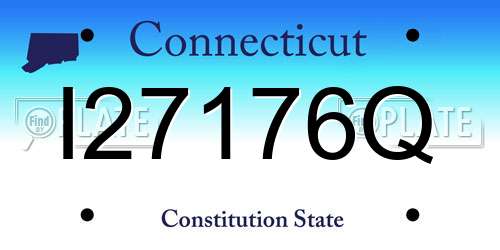 I27176Q Connecticut License Plate