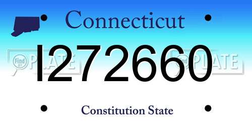 I272660 Connecticut License Plate