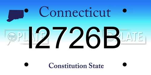 I2726B Connecticut License Plate