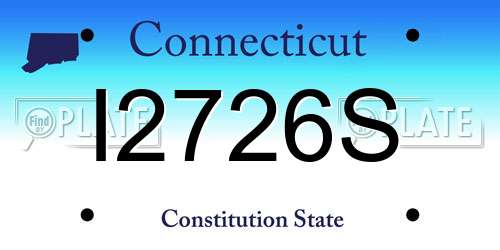 I2726S Connecticut License Plate
