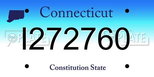 I272760 Connecticut License Plate