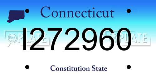I272960 Connecticut License Plate