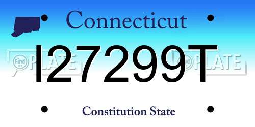 I27299T Connecticut License Plate