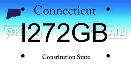 I272GB Connecticut License Plate