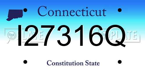 I27316Q Connecticut License Plate