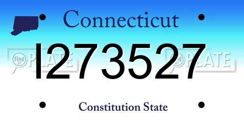 I273527 Connecticut License Plate