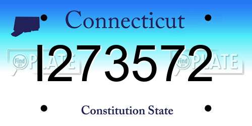 I273572 Connecticut License Plate