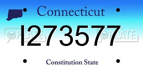 I273577 Connecticut License Plate