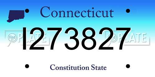 I273827 Connecticut License Plate