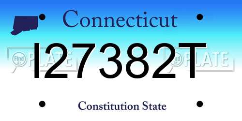 I27382T Connecticut License Plate