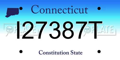 I27387T Connecticut License Plate