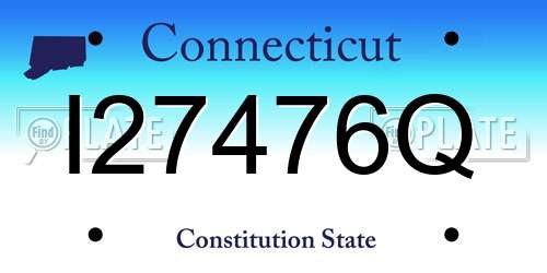 I27476Q Connecticut License Plate