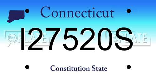 I27520S Connecticut License Plate