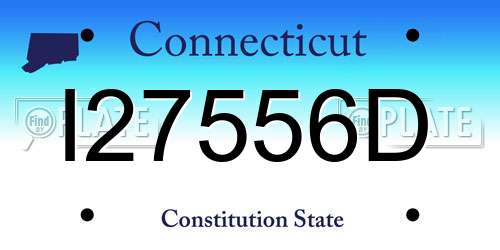 I27556D Connecticut License Plate