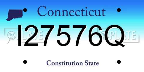 I27576Q Connecticut License Plate