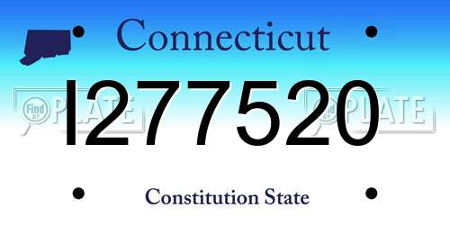 I277520 Connecticut License Plate