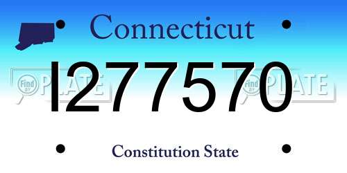 I277570 Connecticut License Plate