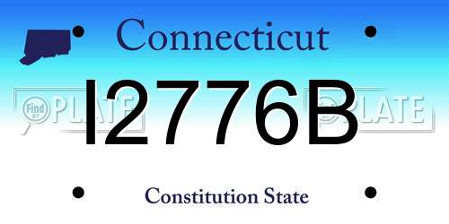 I2776B Connecticut License Plate