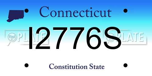 I2776S Connecticut License Plate
