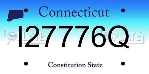 I27776Q Connecticut License Plate